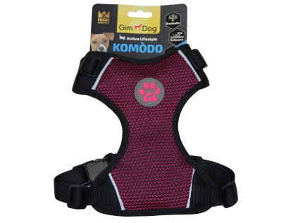 Postroj Gimborn Komodo L 63-80 cm vínový