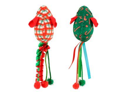 Huhubamboo vánoční set myší 2 ks 7,5 cm