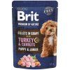 Brit Premium by Nature Fillets in Gravy with Turkey&Carrots kapsička pro štěňata a mladé psy  85g